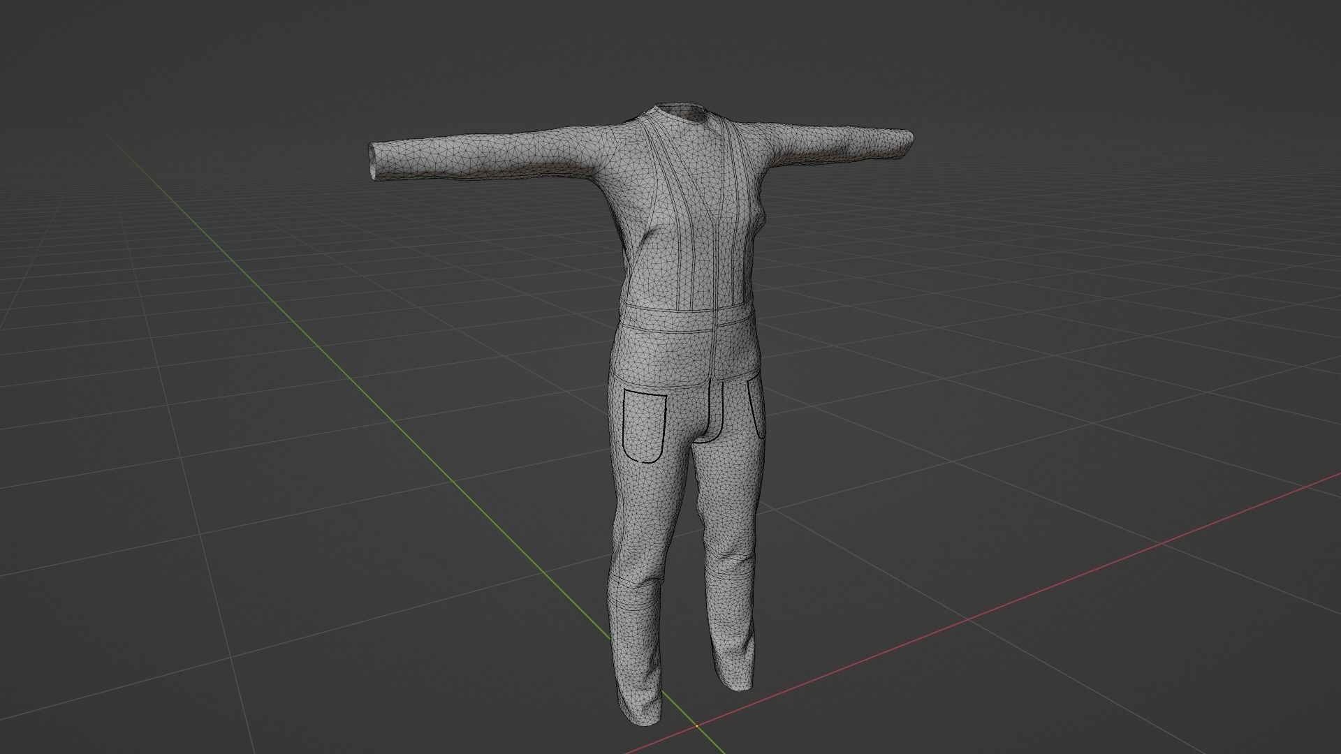 Worker Uniform Low-poly 3D model_7