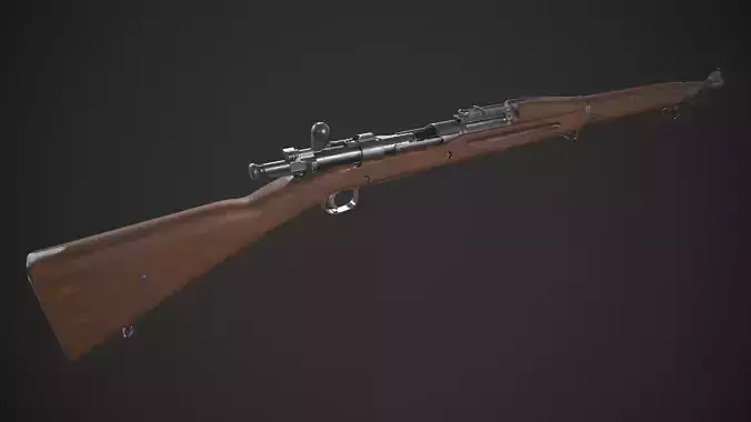 M1903 Springfield Rifle Low-poly 3D model