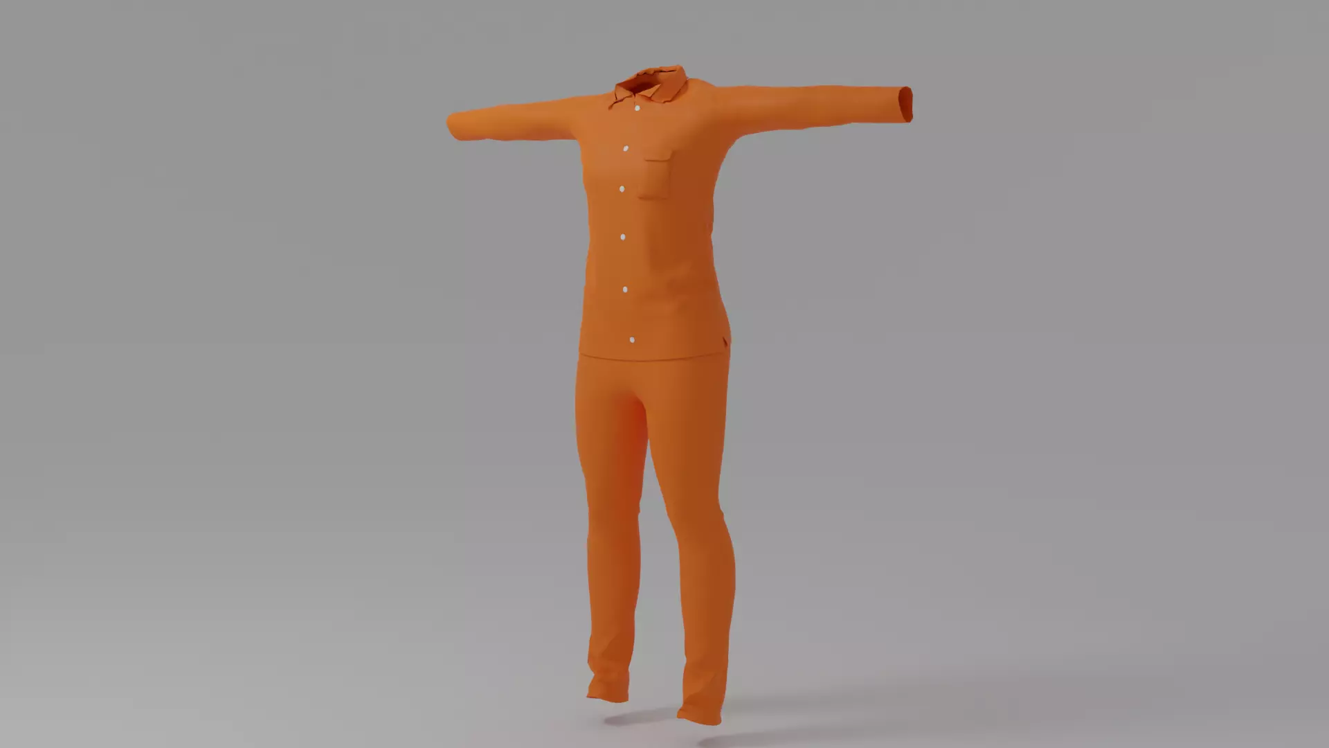 Prison Uniform Low-poly 3D model_0