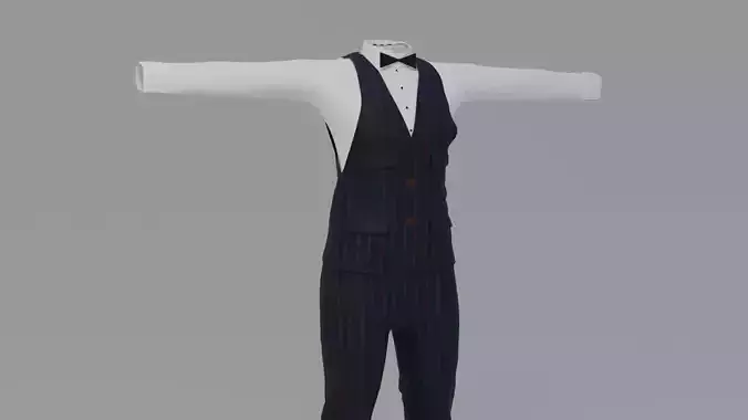 Servant Uniform Low-poly 3D model