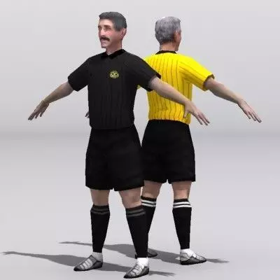 referee soccer Low-poly 3D model_0
