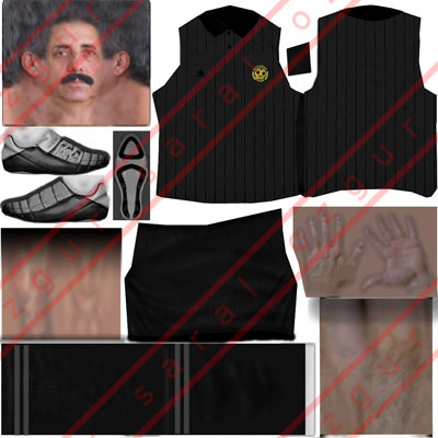 referee soccer Low-poly 3D model_7