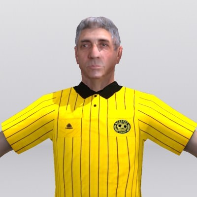 referee soccer Low-poly 3D model_3