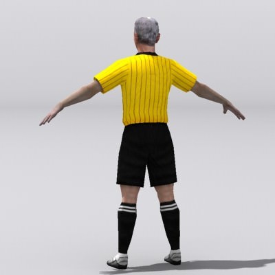 referee soccer Low-poly 3D model_2