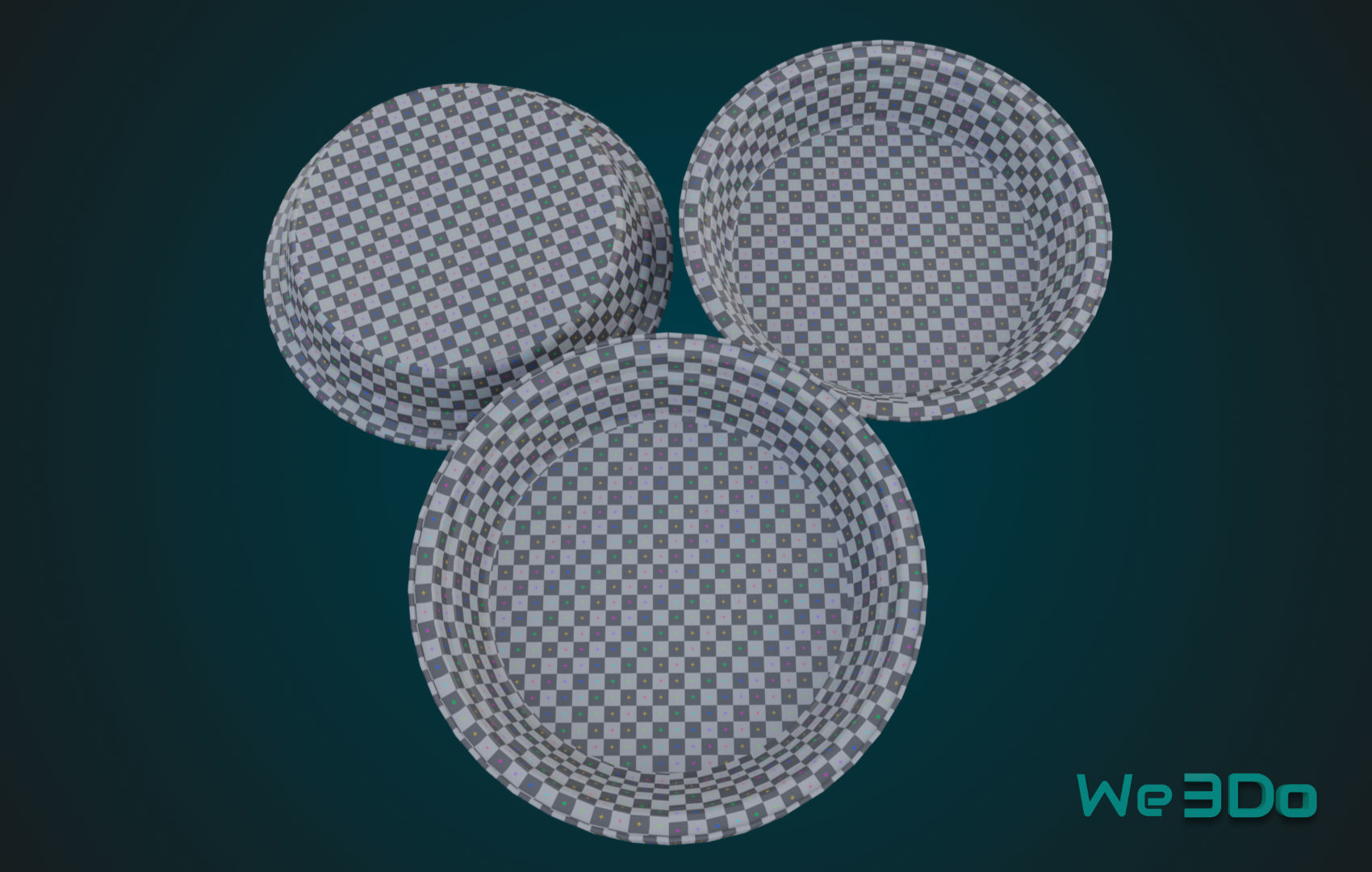 Aluminum Food Plate Low-poly 3D model_21