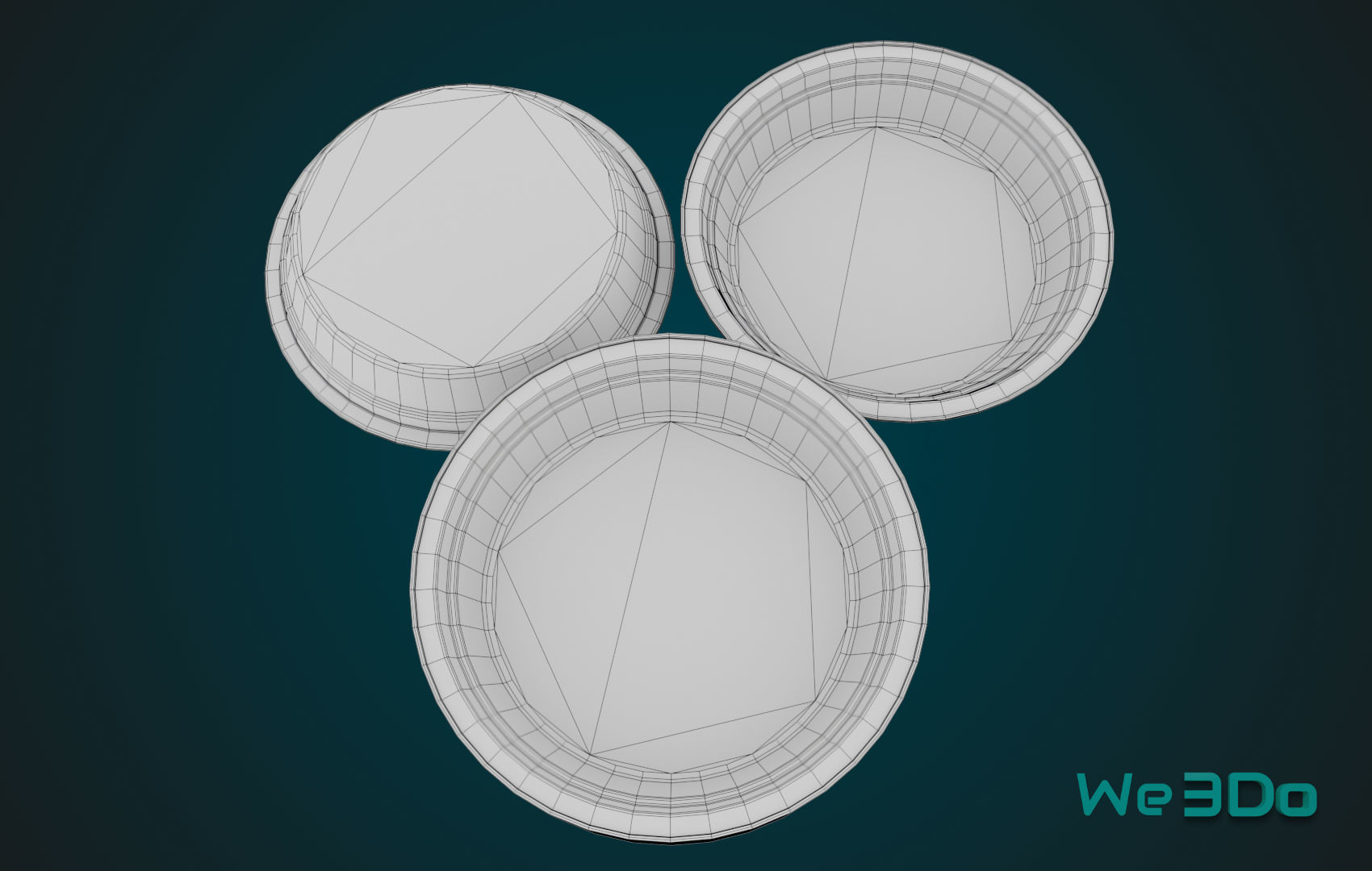 Aluminum Food Plate Low-poly 3D model_29