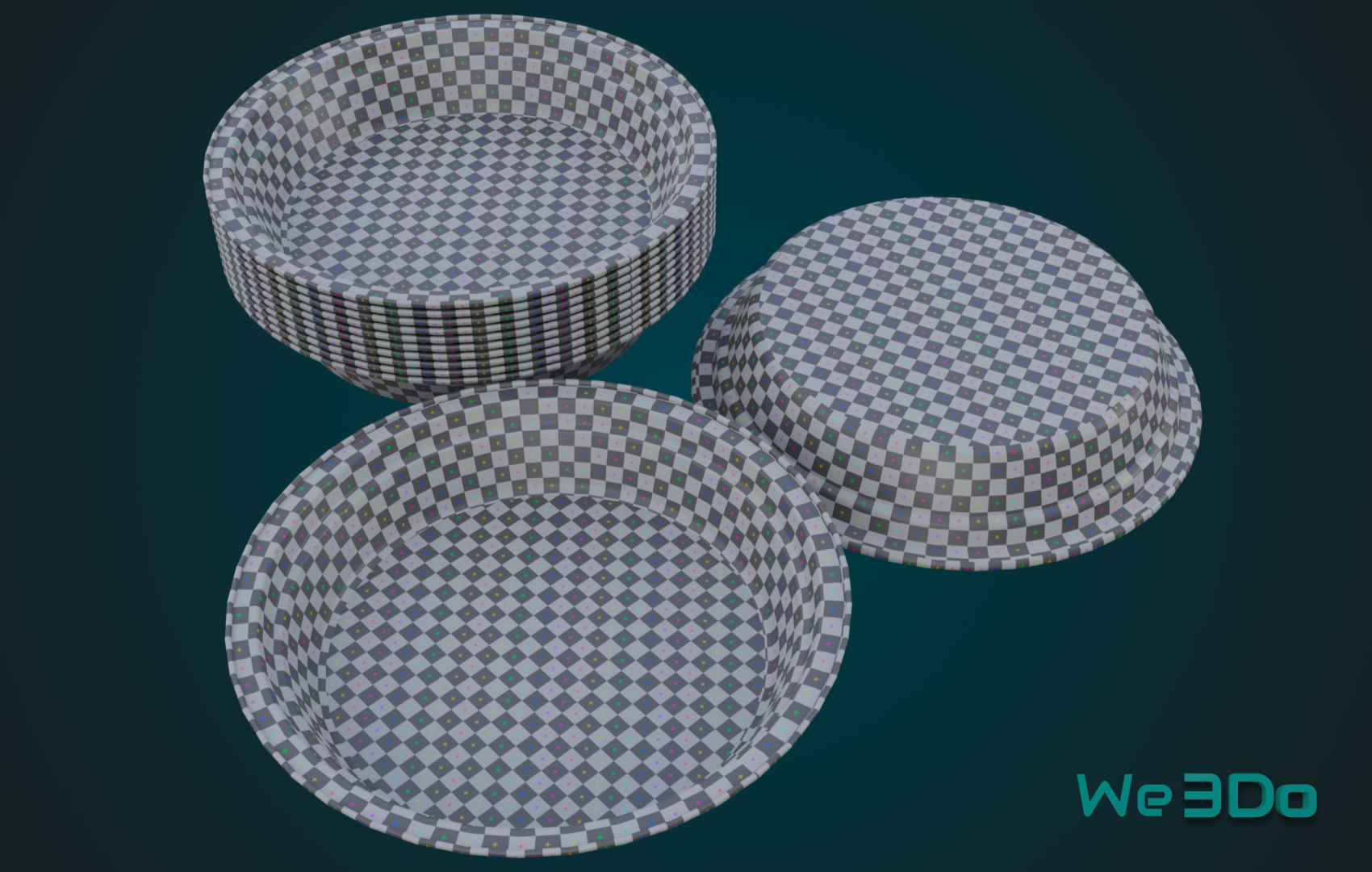 Aluminum Food Plate Low-poly 3D model_17