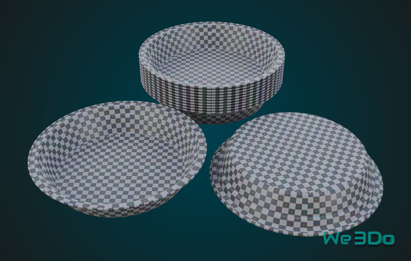 Aluminum Food Plate Low-poly 3D model_23