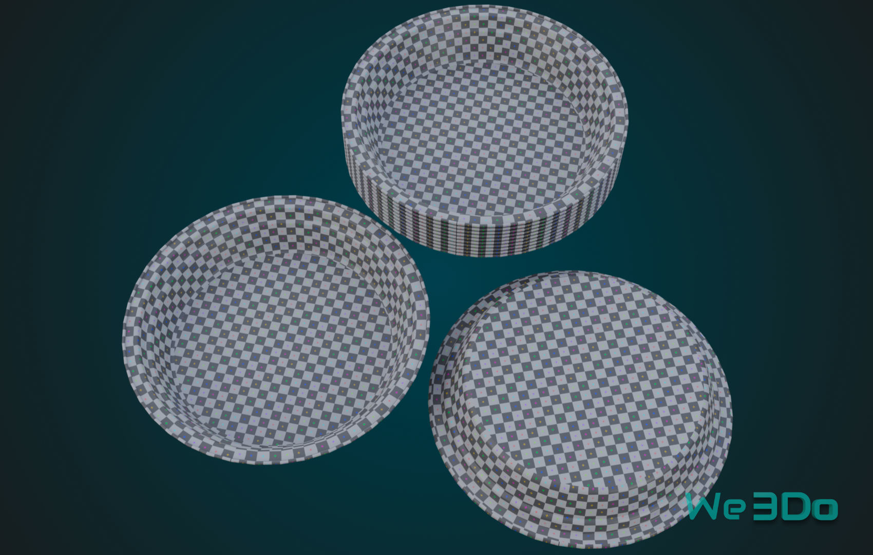 Aluminum Food Plate Low-poly 3D model_22