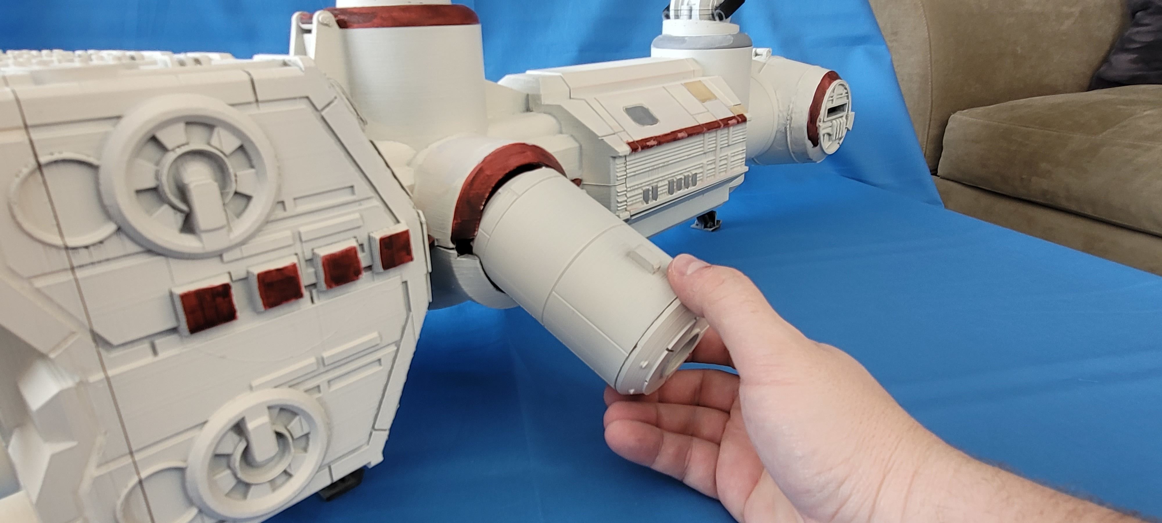 Tantive IV Corellian Corvette Custom Vehicle Playset 3D print model_5
