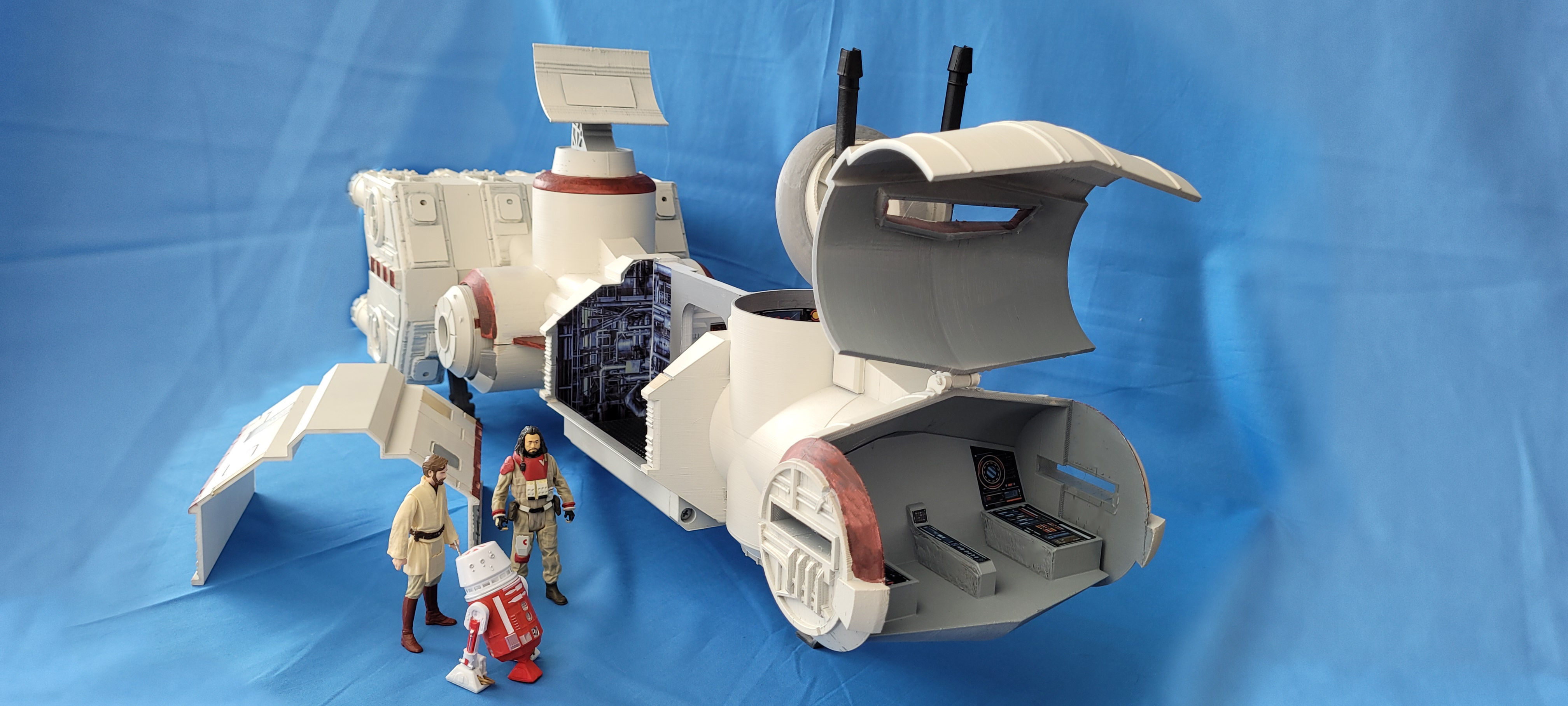 Tantive IV Corellian Corvette Custom Vehicle Playset 3D print model_2