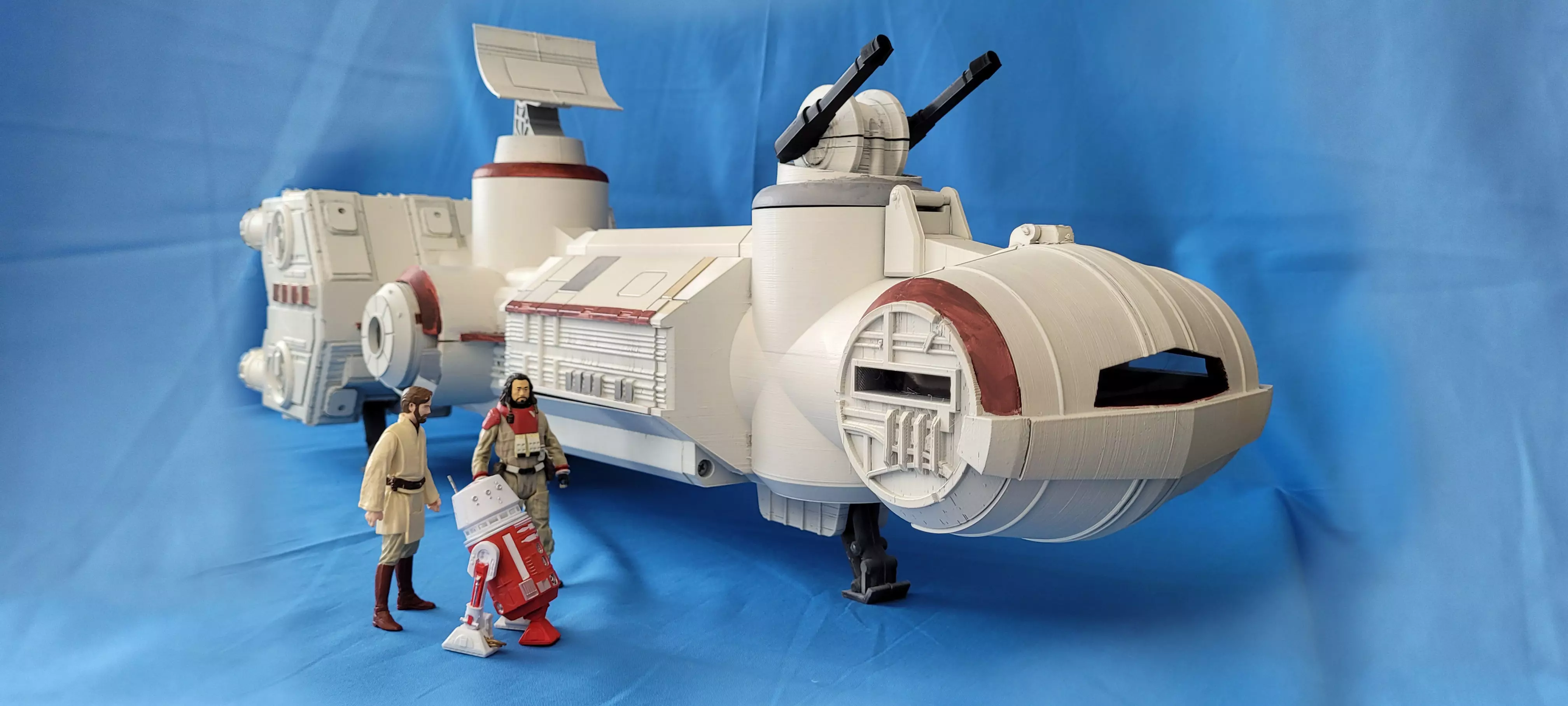 Tantive IV Corellian Corvette Custom Vehicle Playset 3D print model_0