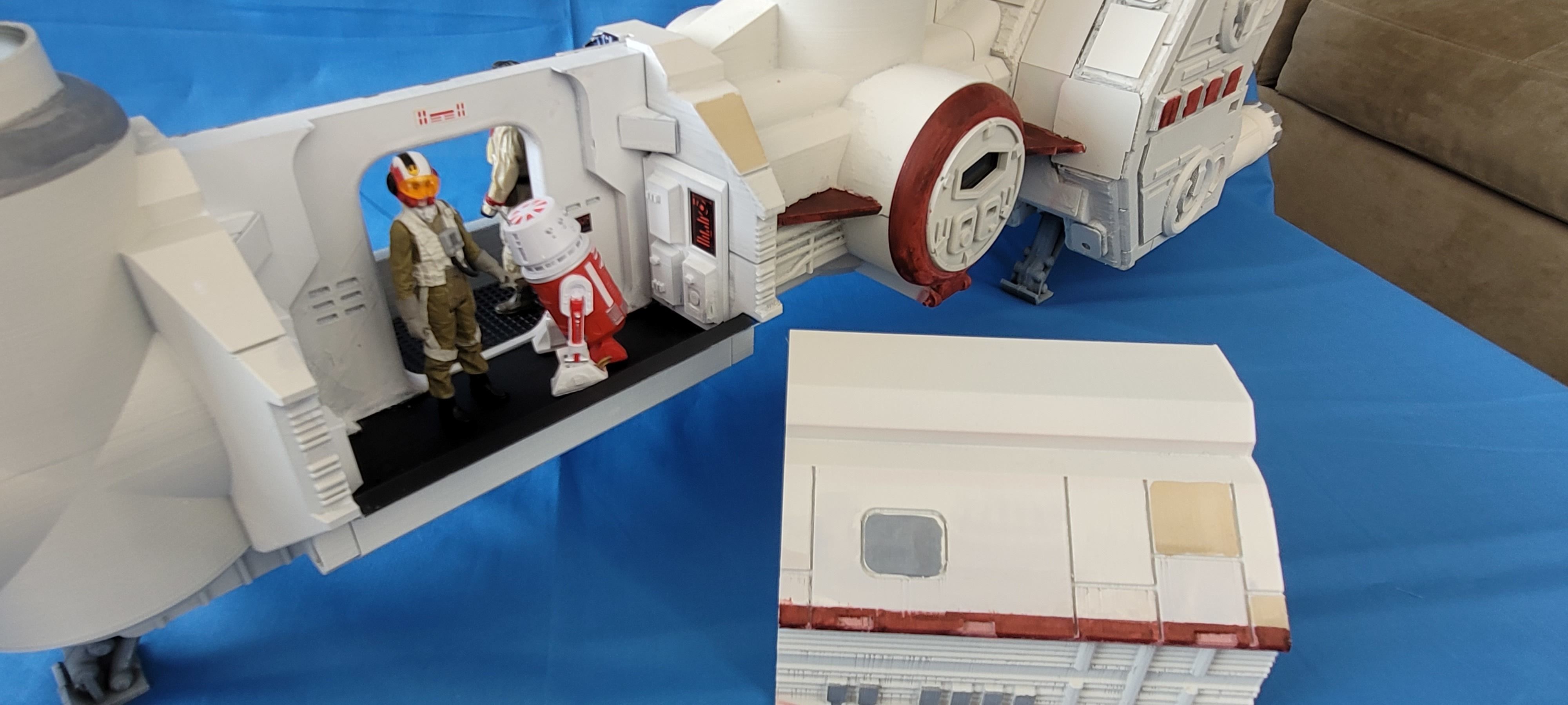 Tantive IV Corellian Corvette Custom Vehicle Playset 3D print model_6