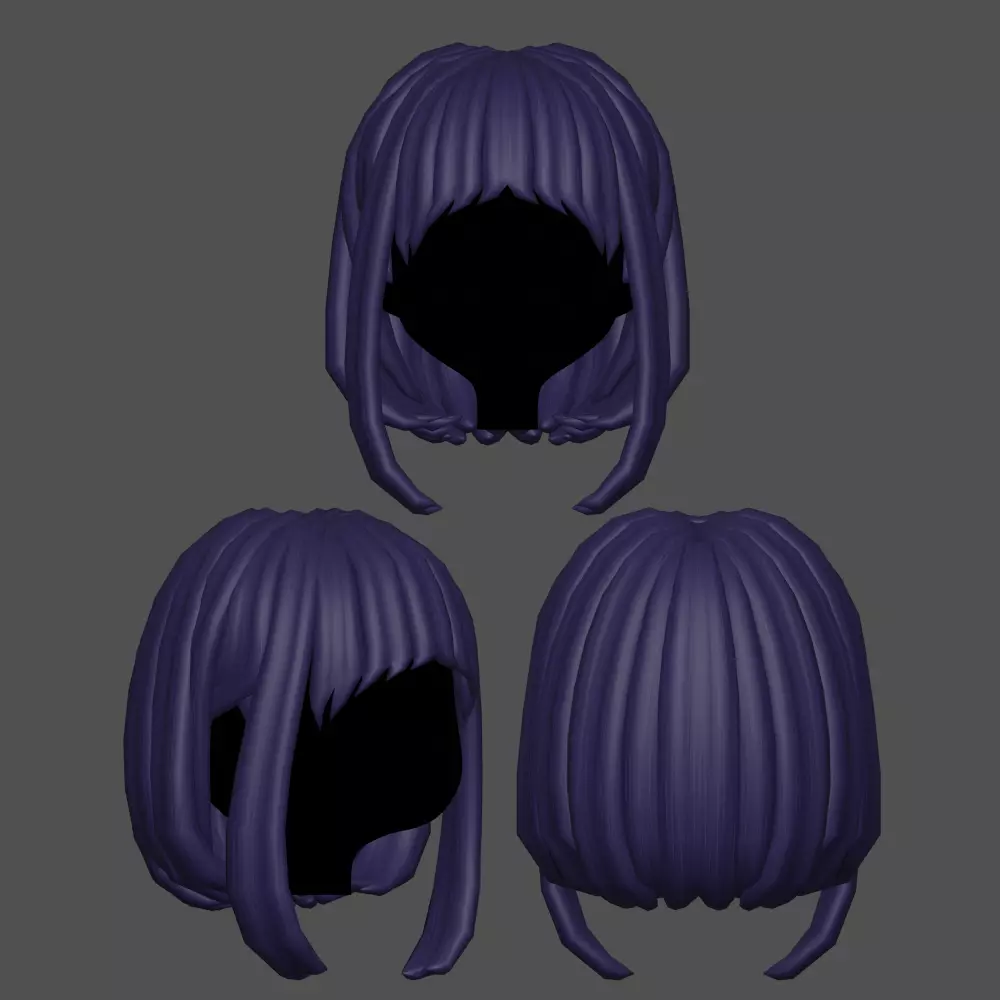 Hair style female 16 3D model_0
