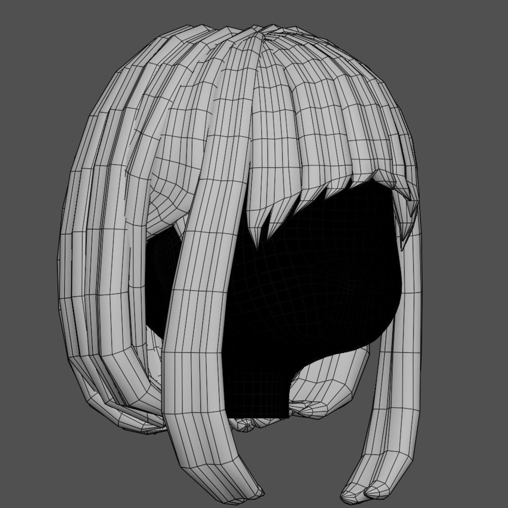 Hair style female 16 3D model_4