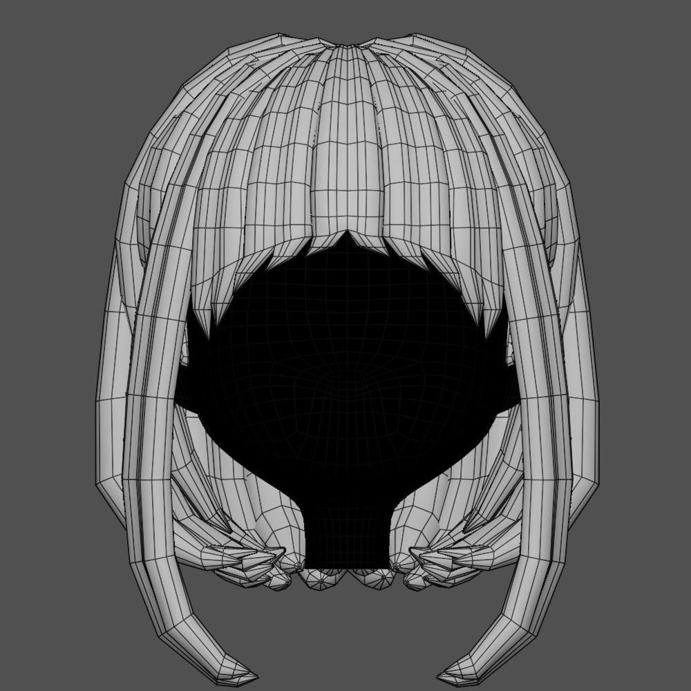 Hair style female 16 3D model_2