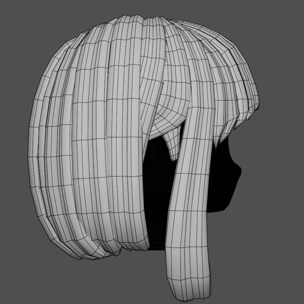 Hair style female 16 3D model_6