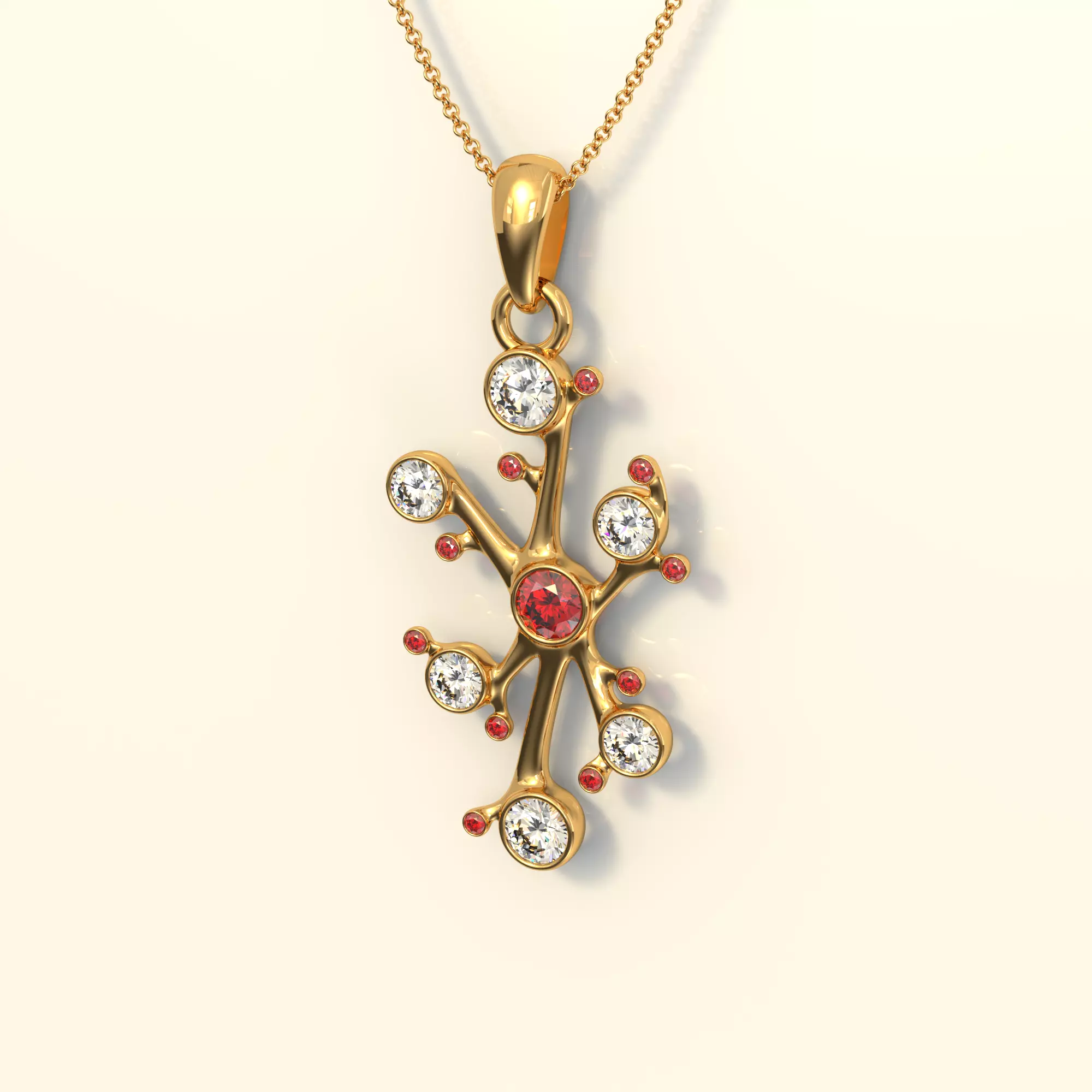 Pendant Gem Stones Octopus Sky 3D print model