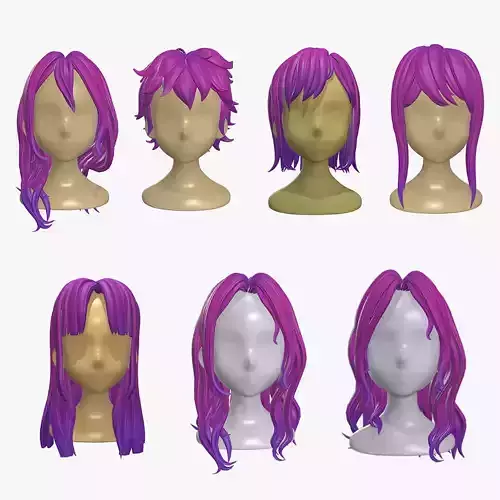 Hair Collection two mannequin heads with 