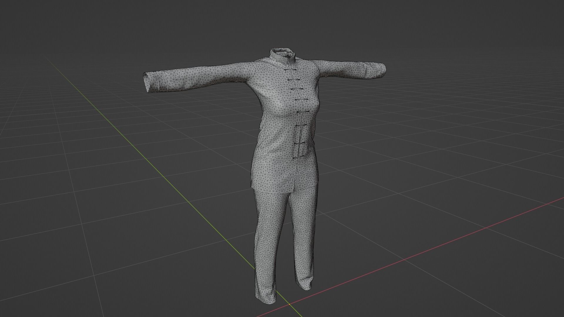 3D model Kung Fu Woman Uniform VR / AR / lowpoly CGTrader