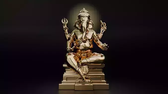 Ganesha bronze sculpture