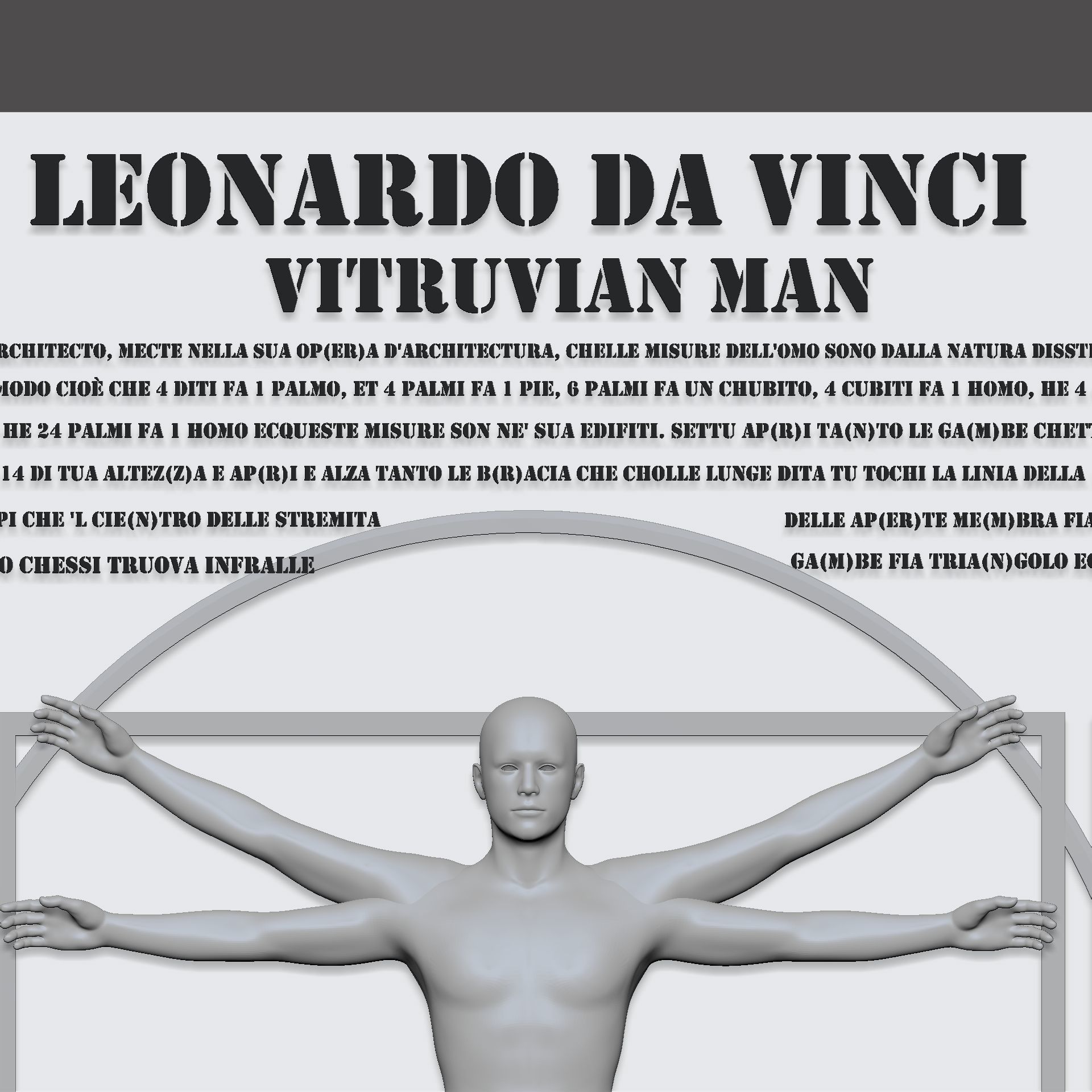 leonardo da vinci vitruvian man 3D model_1