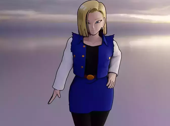 Android 18 Mesh 3D Dragon Ball Mesh Free 3D print model