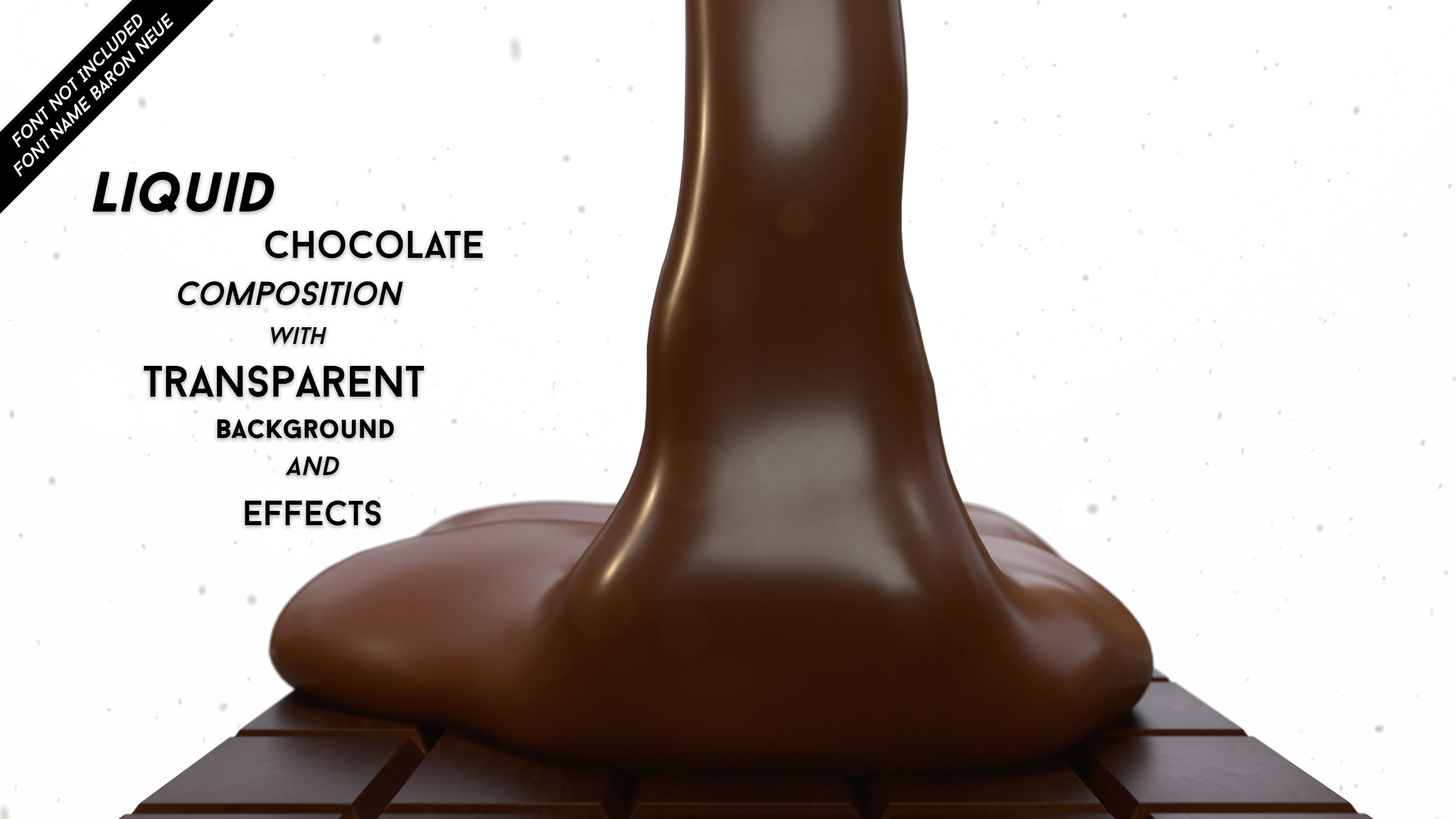Liquid Chocolate animation On Choco Bar V1 3D model_2