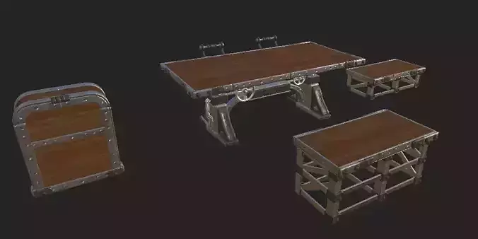 Workshop Desk PBR 4K GameReady