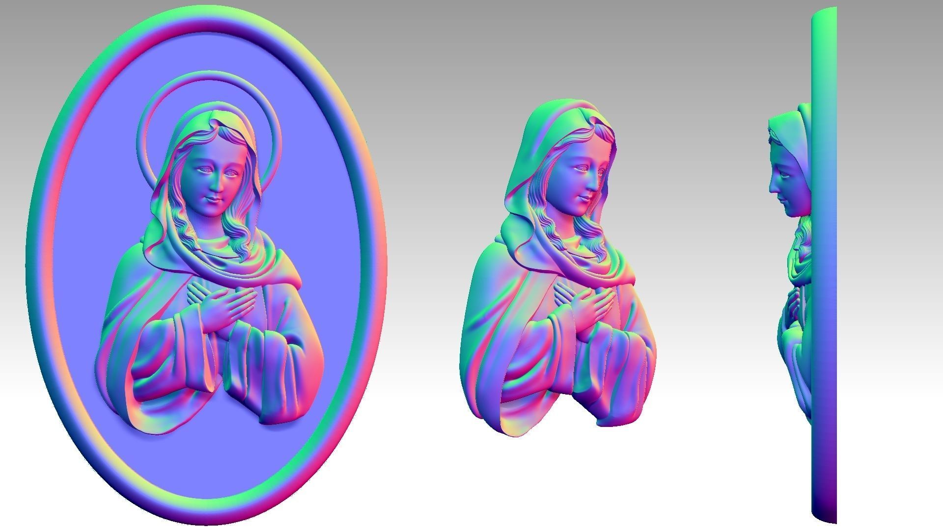 Our Lady of The Immaculate Conception Belief 3D print model_10