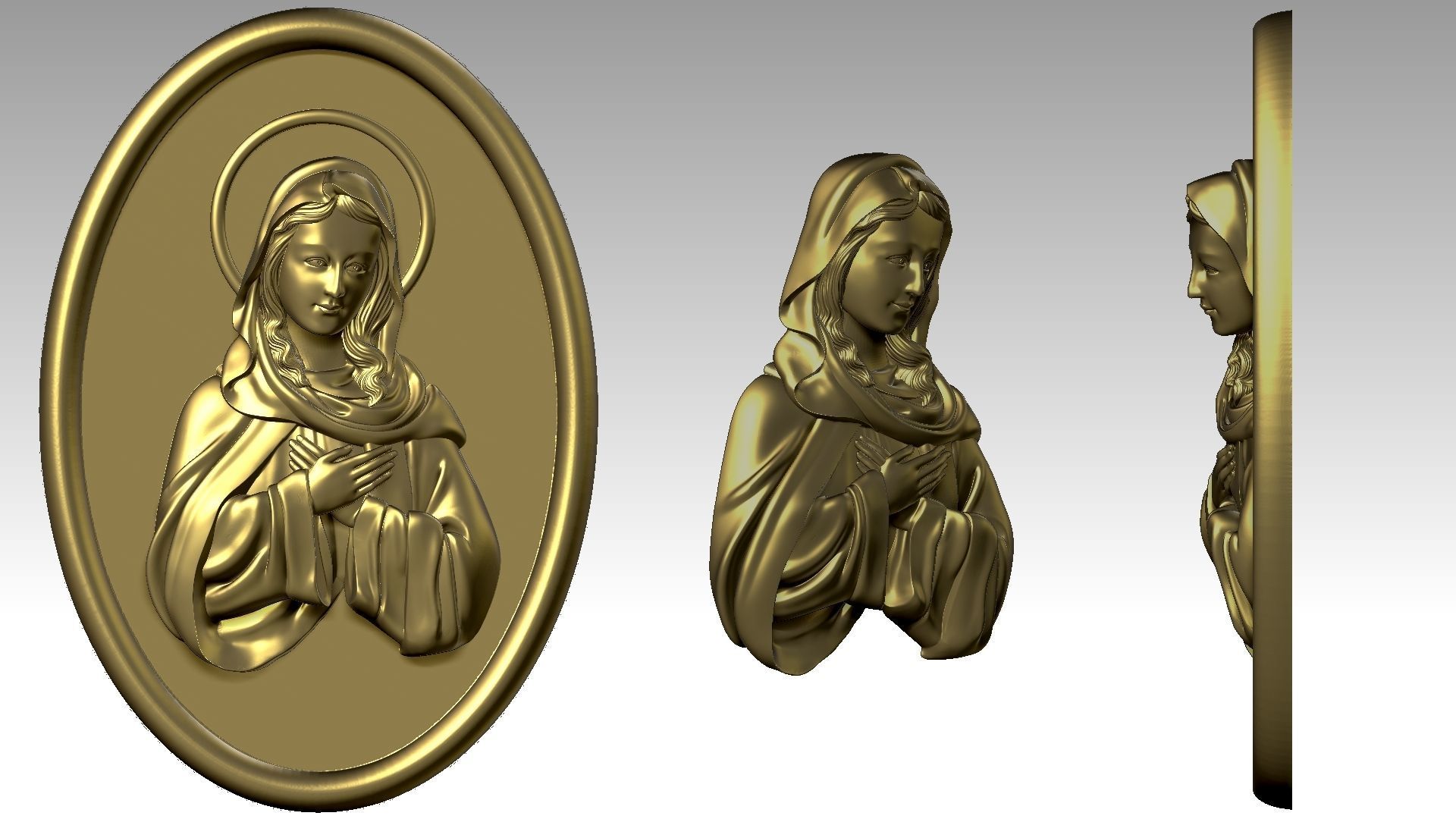 Our Lady of The Immaculate Conception Belief 3D print model_11