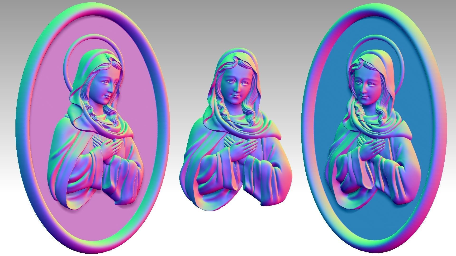 Our Lady of The Immaculate Conception Belief 3D print model_4