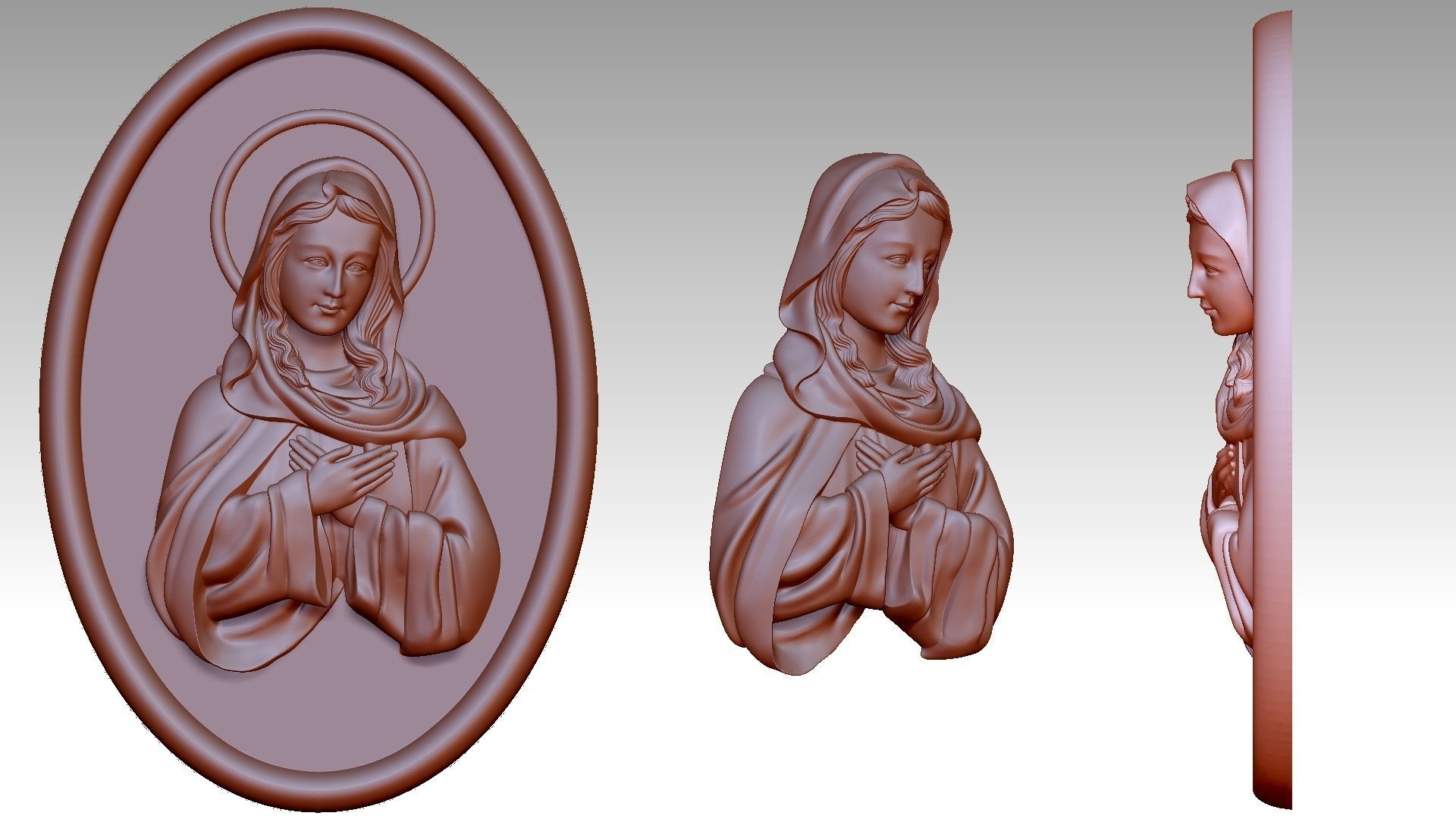 Our Lady of The Immaculate Conception Belief 3D print model_8