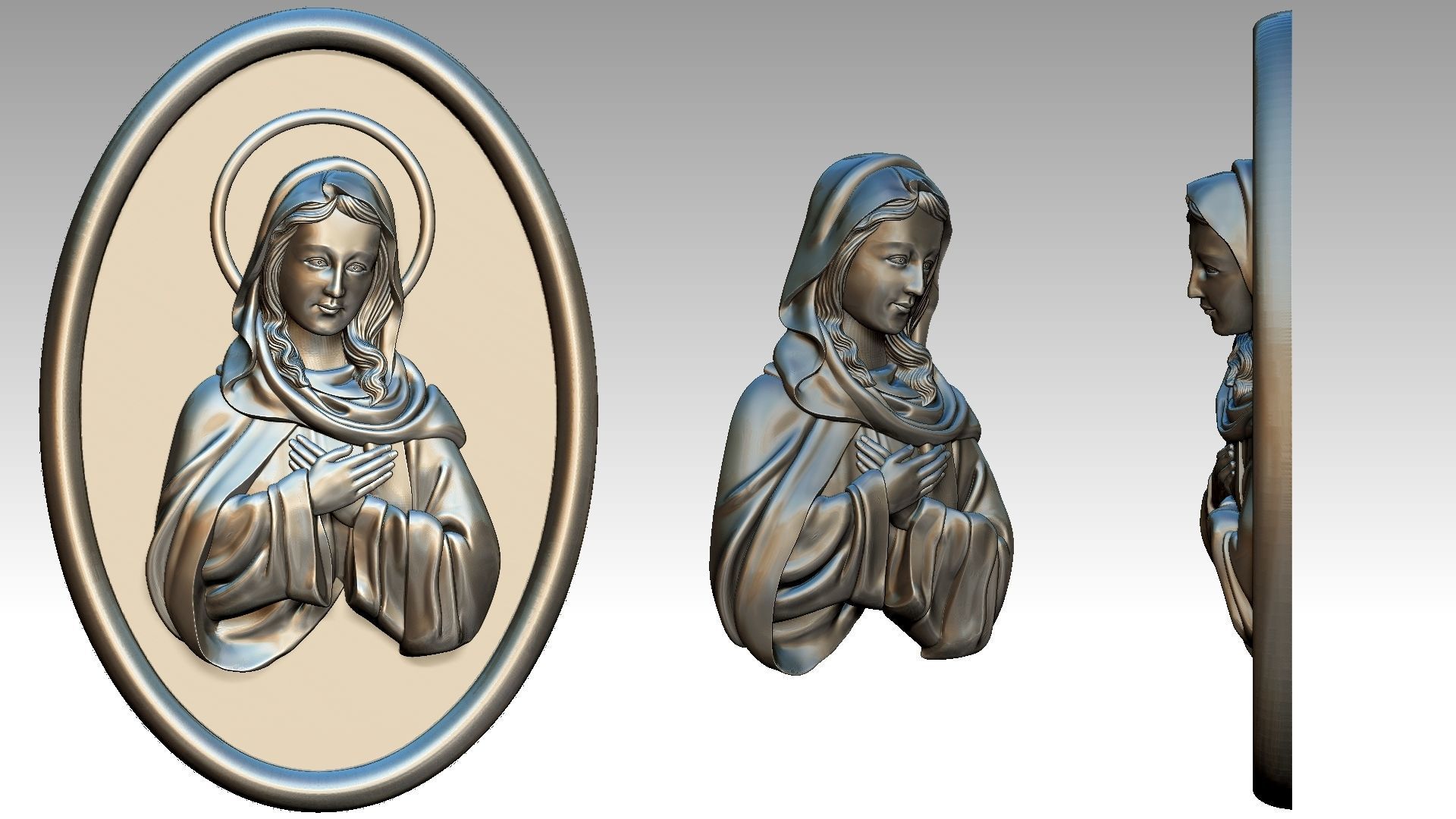 Our Lady of The Immaculate Conception Belief 3D print model_2