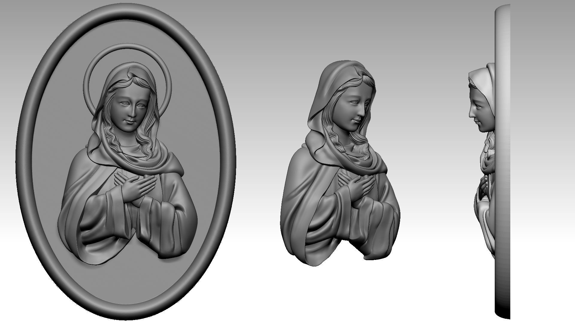 Our Lady of The Immaculate Conception Belief 3D print model_3