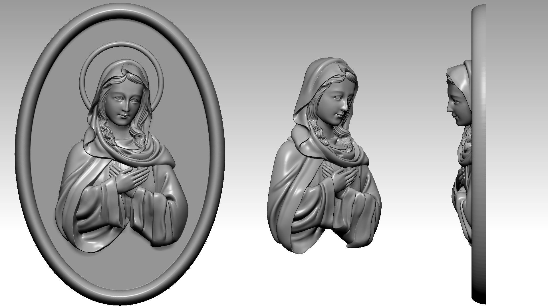 Our Lady of The Immaculate Conception Belief 3D print model_9