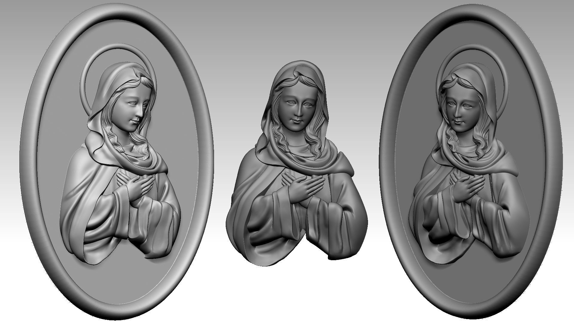 Our Lady of The Immaculate Conception Belief 3D print model_1