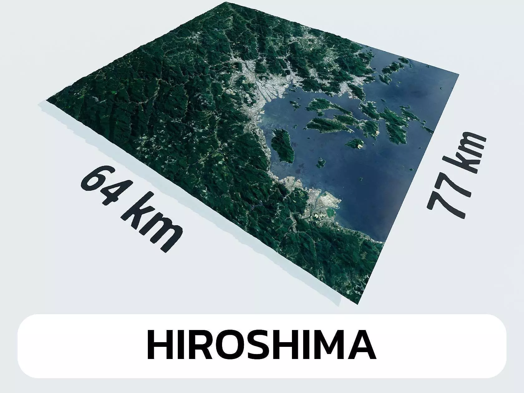 Hiroshima Japan City Landscape 3D Model 3D model