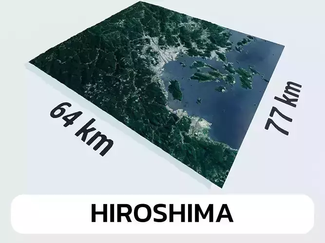 Hiroshima Japan City Landscape 3D Model 3D model