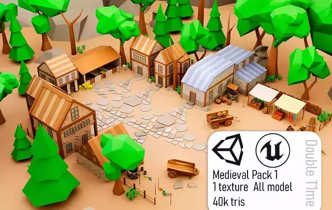 Medieval cartoon Pack low poly