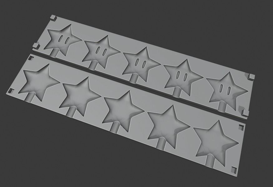 Mario Items Mold PACK - 3D Print 3D print model_11