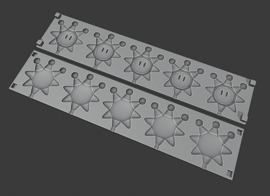 Mario Items Mold PACK - 3D Print 3D print model_17