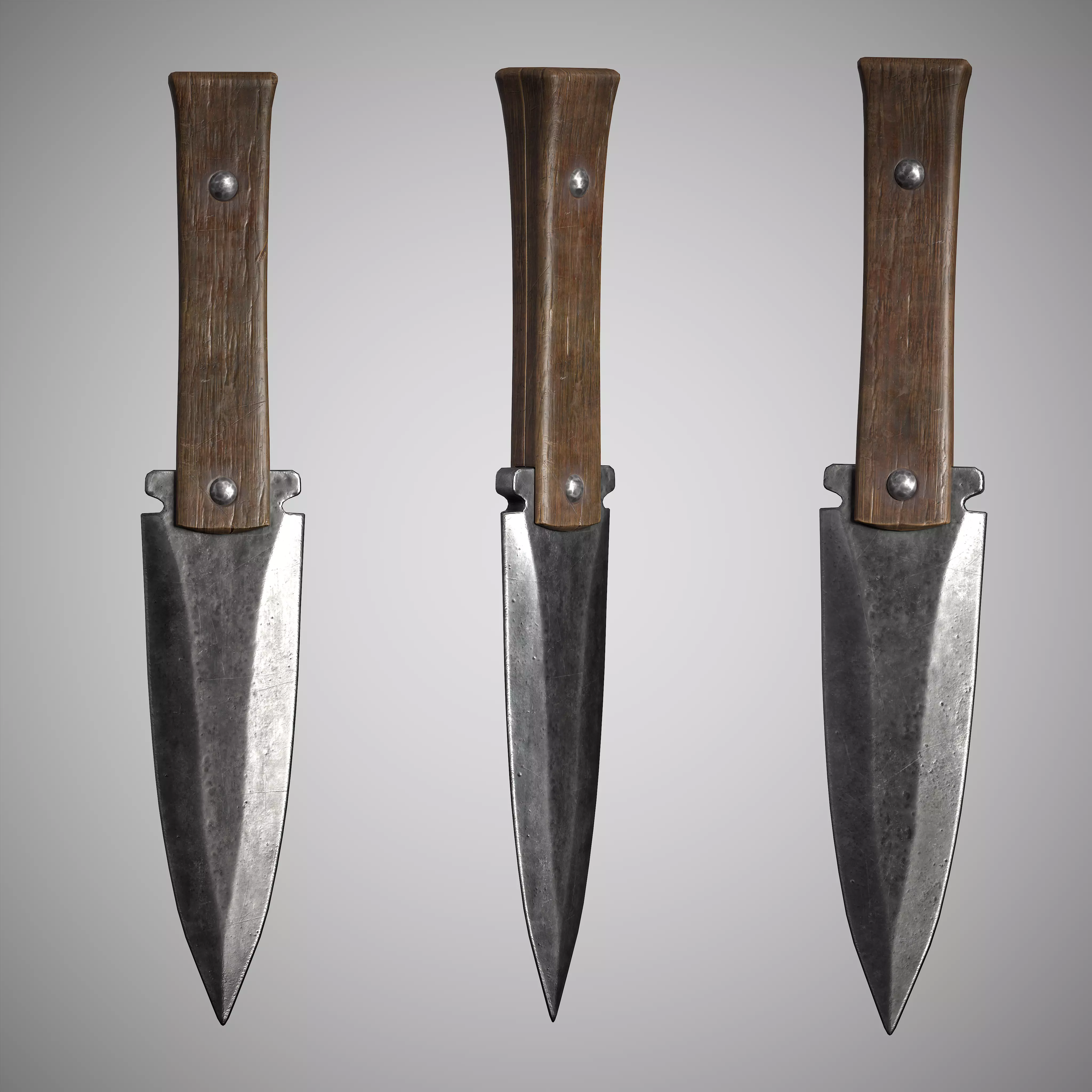 Hunting Knief Low-poly 3D model_0