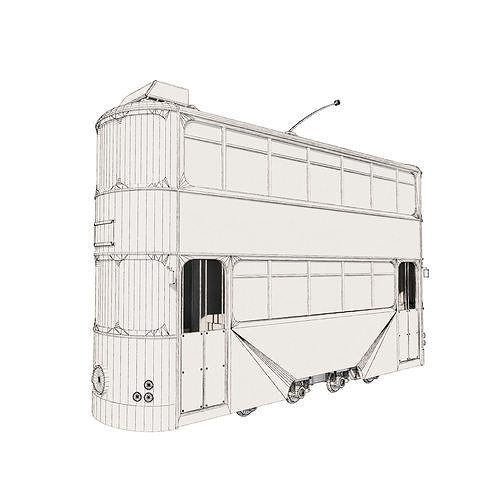 Hong Kong Tramway 3D model 2