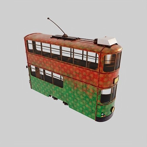 Hong Kong Tramway 3D model 4