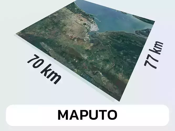 Maputo Mozambique City Landscape 3D Model