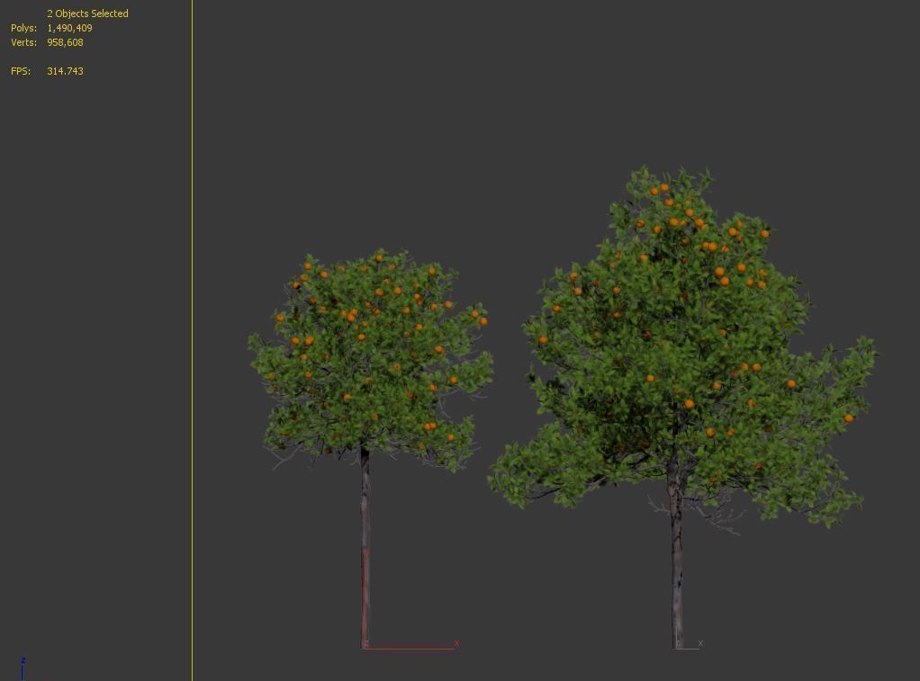 Orange tree 3D model_7