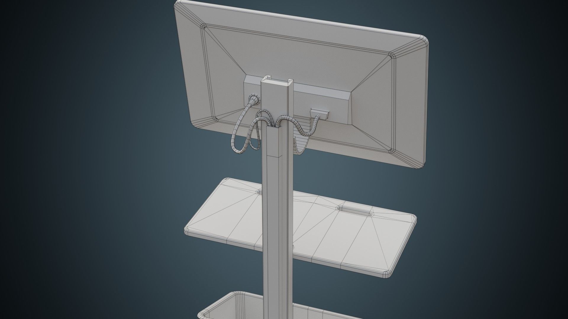 Electrocardiograph Machine 1 Basic Low-poly 3D model_7
