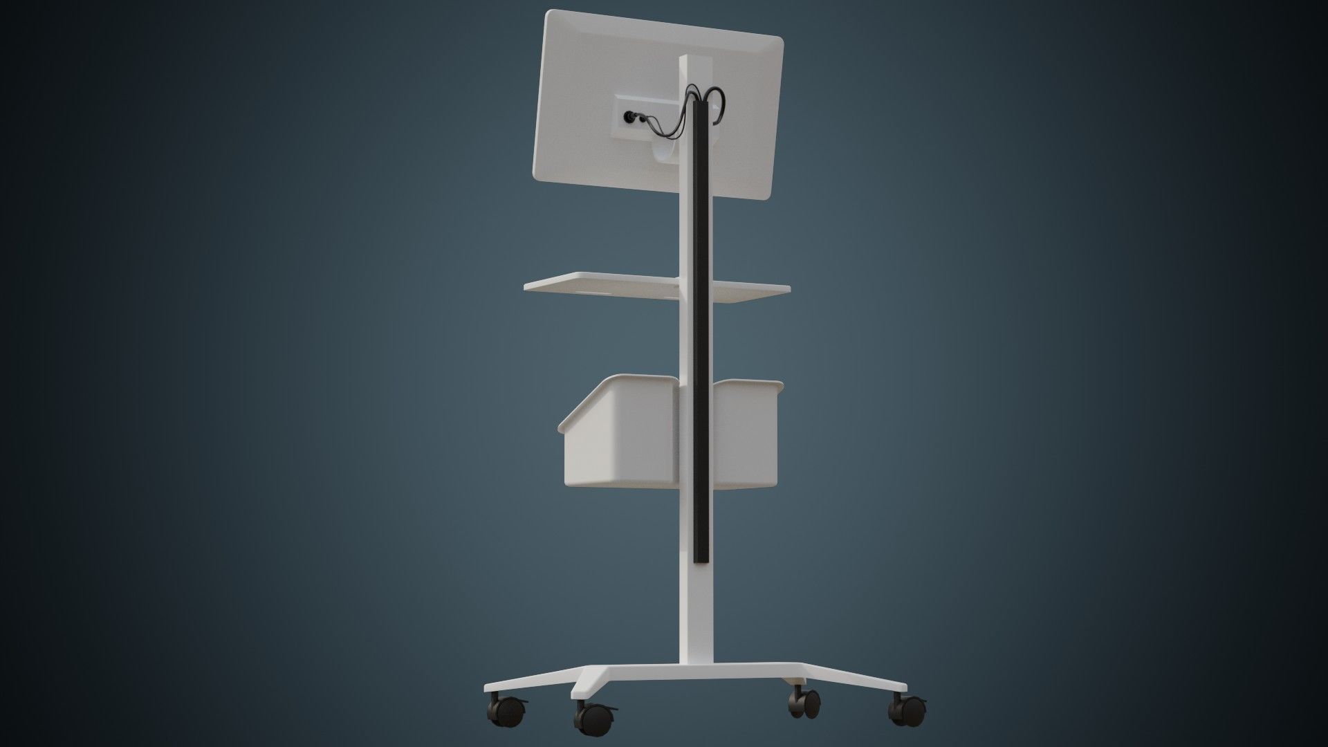 Electrocardiograph Machine 1 Basic Low-poly 3D model_3