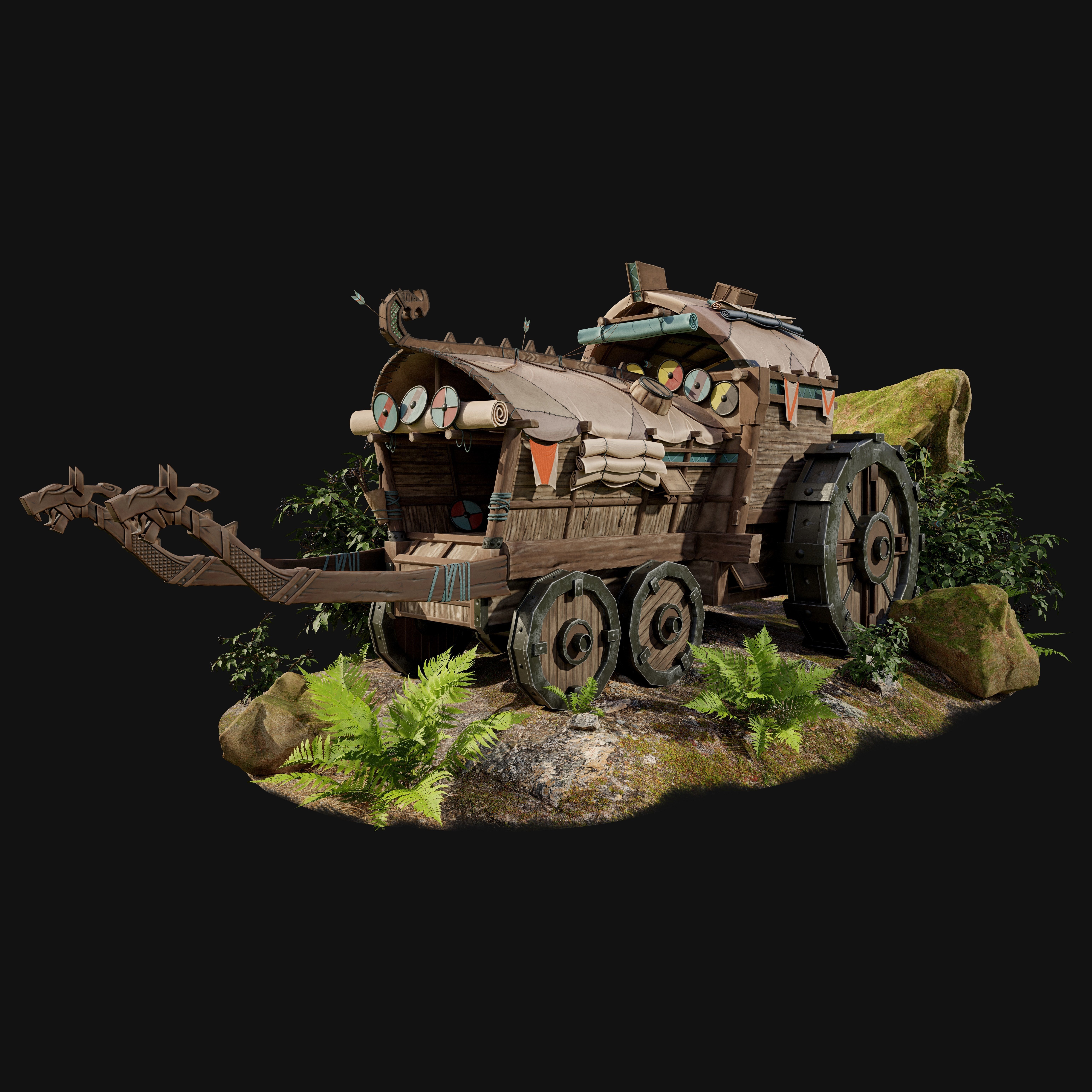 Vikings War Machine - Asset Low-poly 3D model_3